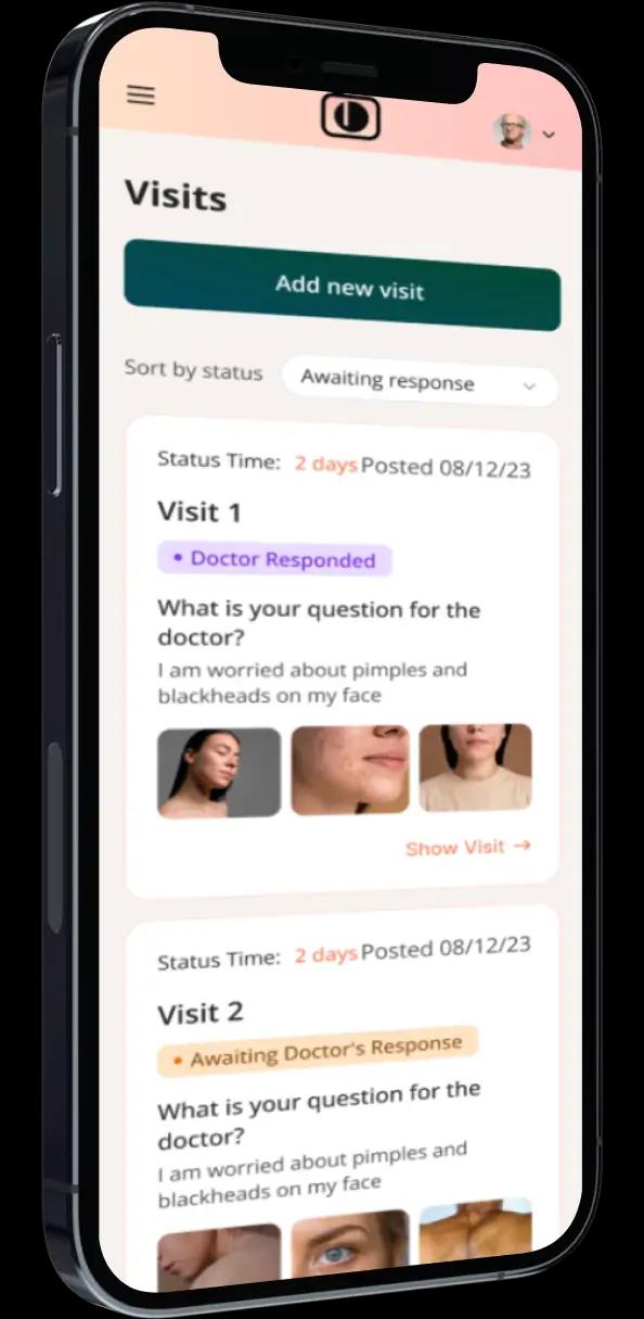 Image with mobile version of DappleDoc application 